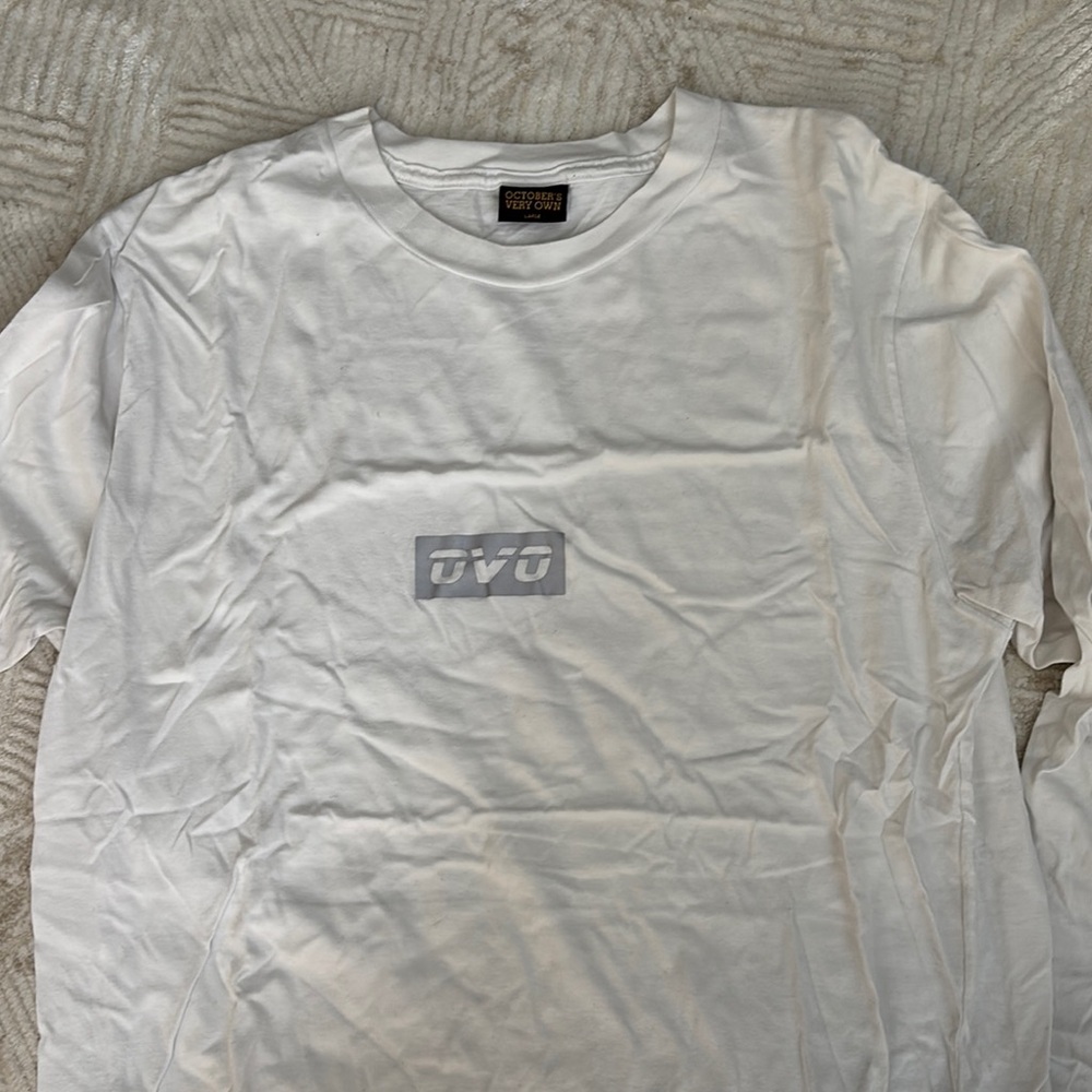 OVO White Long Sleeve Tee Minimalist Design